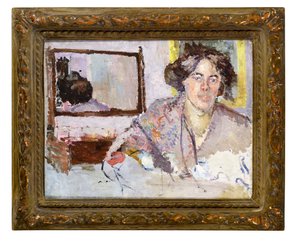 鏡の前の女性 作： Spencer Frederick Gore